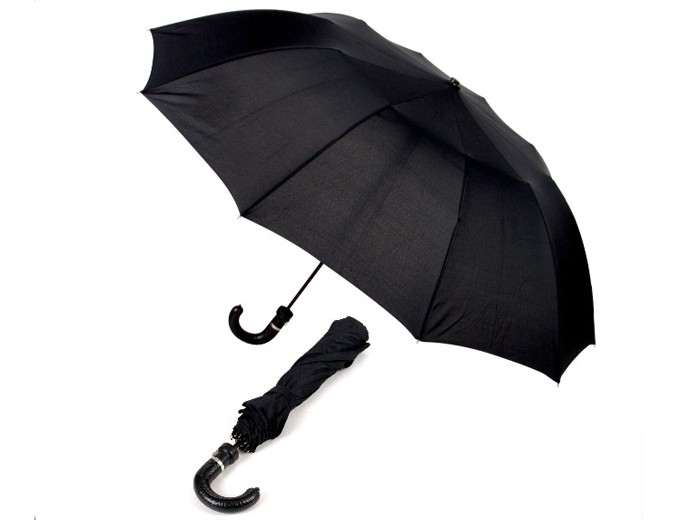 Зонт складной с кожаным держателем (23